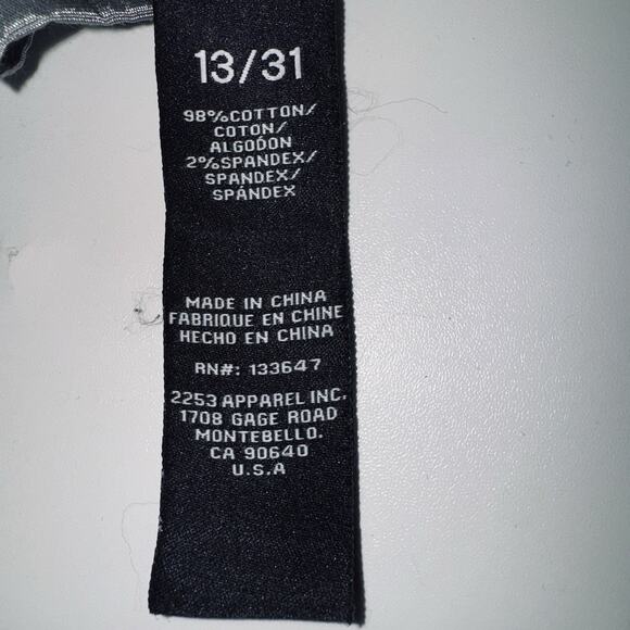 Wide Leg Mid Rise Trouser Pants Khaki Slate Green Jr 13/31 Boho BCBG Generation - Picture 8 of 9